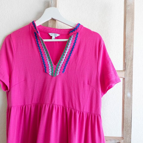 Crown & Ivy Pink Tiered Dress | Size Large | Bright Boho Style - Picture 6 of 7